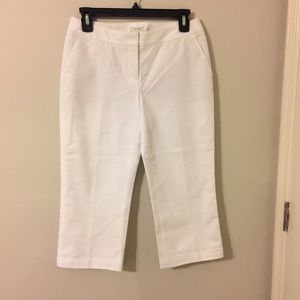 White Semantiks Capris Pants